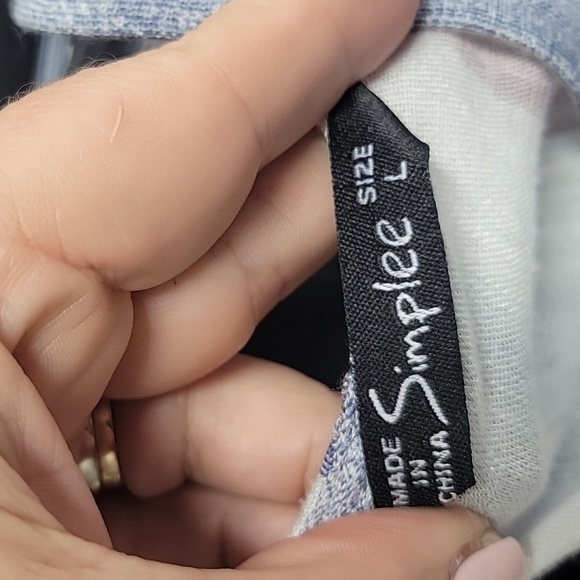 BOHO chic striped wrap dress by Simplee size large - Picture 16 of 16